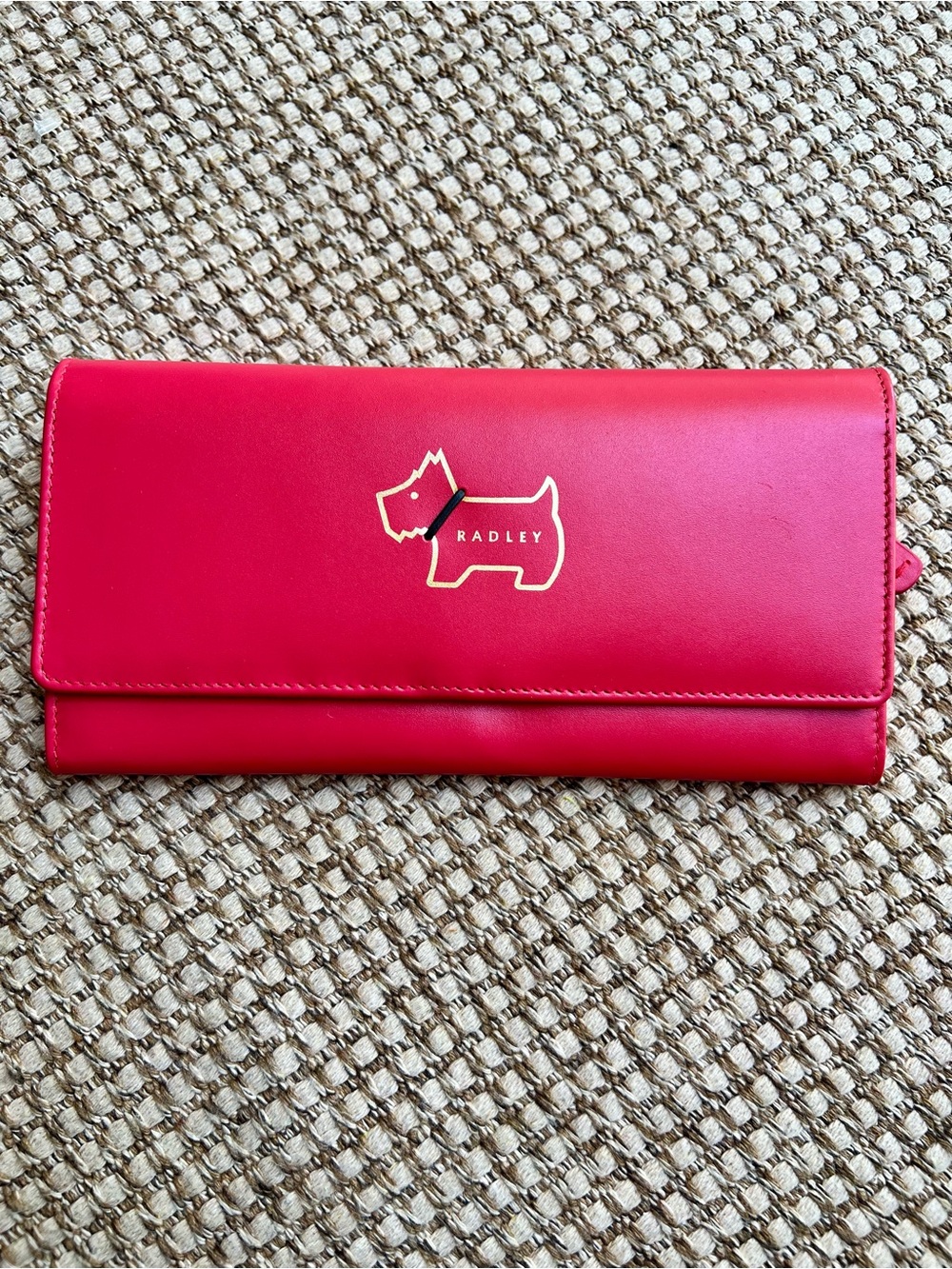 🐾 Radley London Leather Continental Wallet – Red
